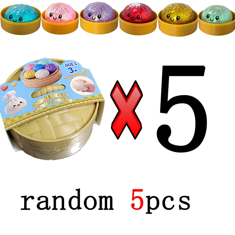 Oversized Glitter Dumpling Squishies Soft Slow Rebound Sensory Squeeze Toy Relief Anxiety Fidget Stress Ball Office Gifts
