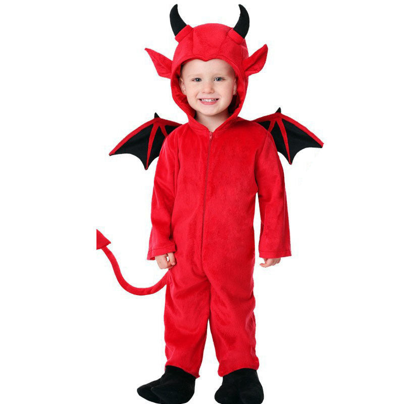 Halloween Kids Costume Cute Little Devil Bat Performance Outfit Unisex Child Role Play Vampire Costume