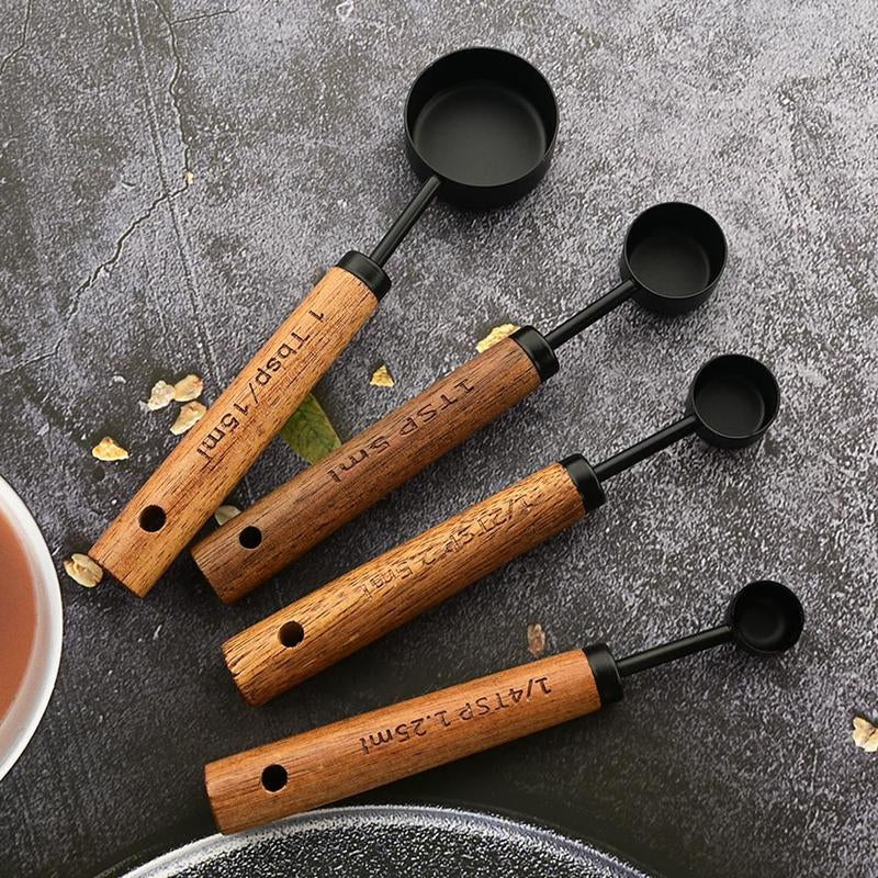 Stainless Steel Measuring Cup Set, Measuring Cup Included, 4/8 Counts Multifunctional Measuring Spoon with Handle, Kitchen Measuring Utensils, Kitchen Accessories