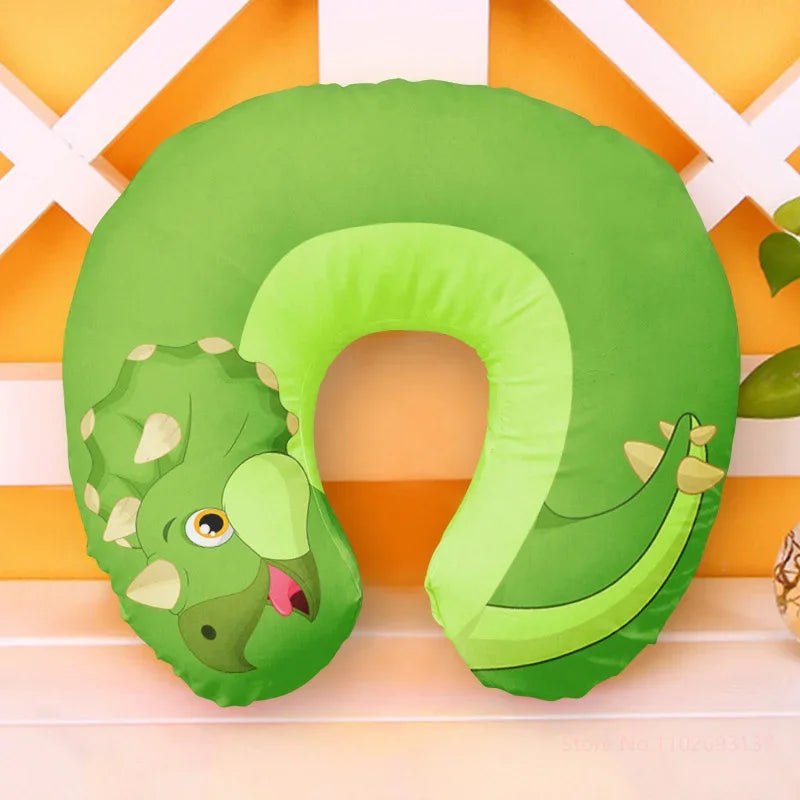 Cute CINS Style Animal Dinosaur Penguin Travel Neck Pillow U-Shaped Cartoon Inflatable Cushion For Kids Adults Family Friends