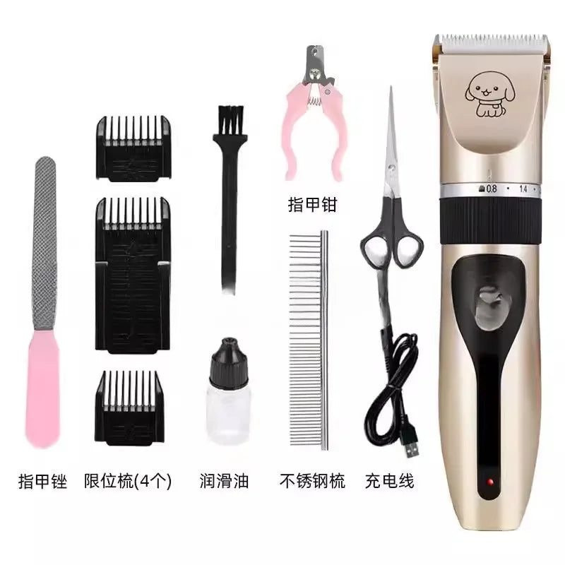 Pet Grooming Clippers Set Dog Hair Trimmer  Fur Remover Tool Kit Professional Pet Care Maintenance Equipment