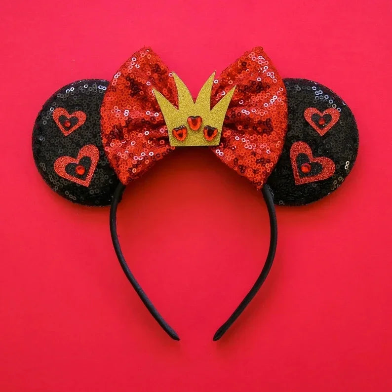 Disney Alice in Wonderland Ears Headbands Women Cosplay Red Queen Mad Hatter Hairband Kid Festival Cheshire Cat Hair Accessories
