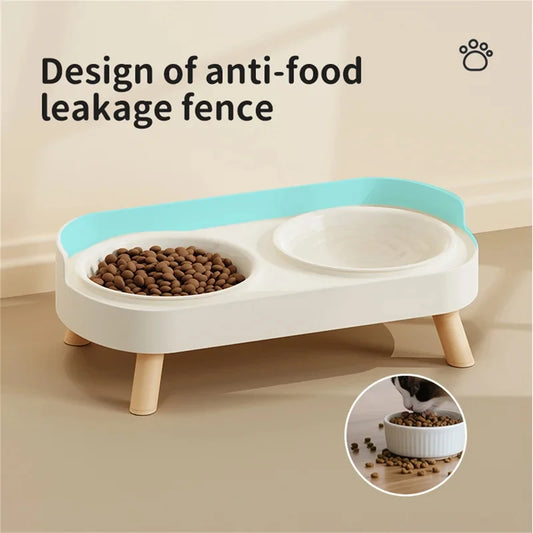Dog Cat Feeding Double Bowl Colorful Dopamine Design Large Capacity Stainless Steel Water Bowl Home Pet Supply