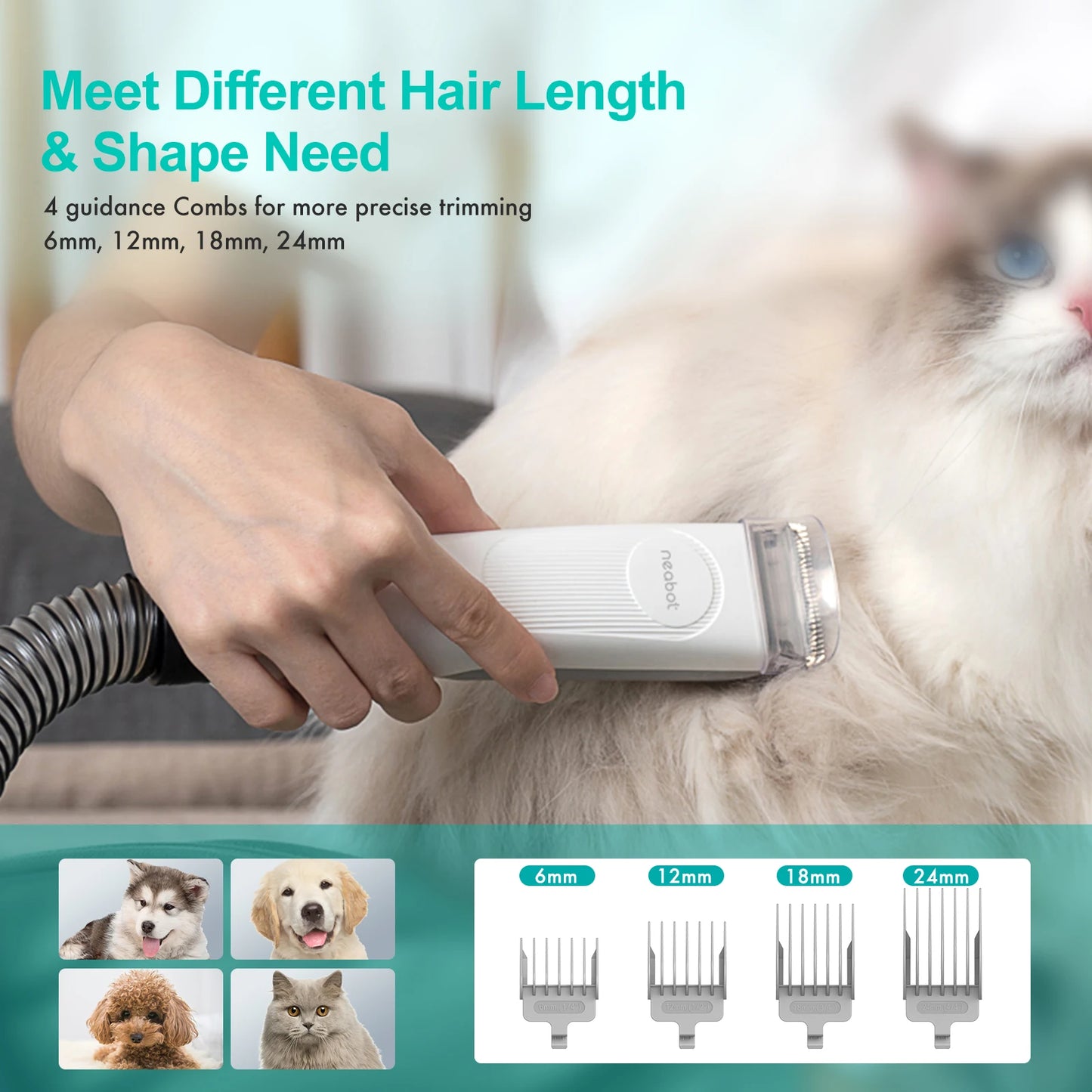 Neakasa Cat Dog Accesorios Para Mascotas Supplies Products Hair Remover Vacuum Cleaner Pet Grooming Brush Hair Clipper Tools Kit