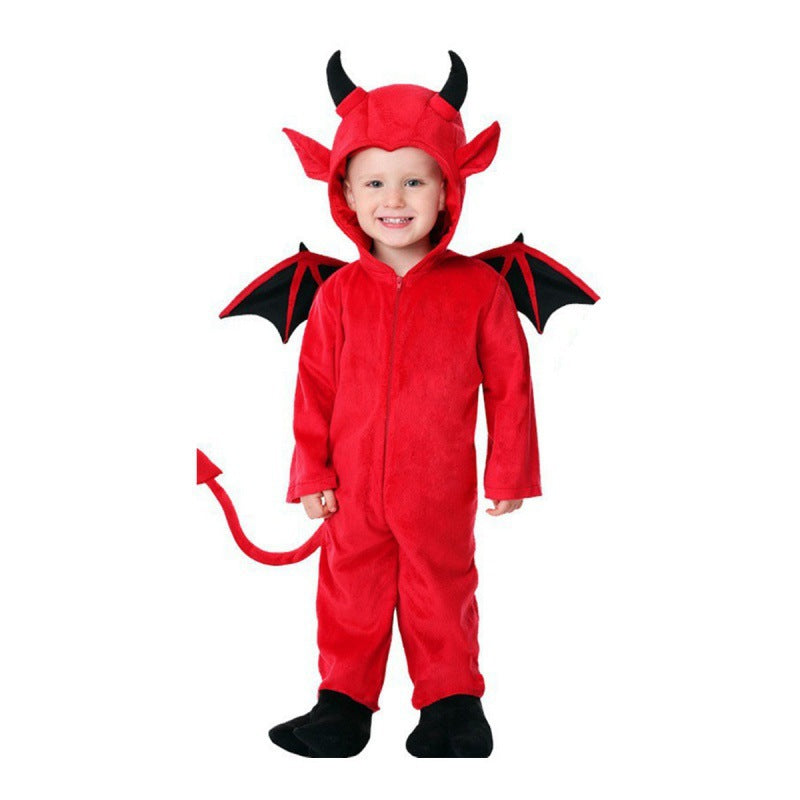 Halloween Kids Costume Cute Little Devil Bat Performance Outfit Unisex Child Role Play Vampire Costume