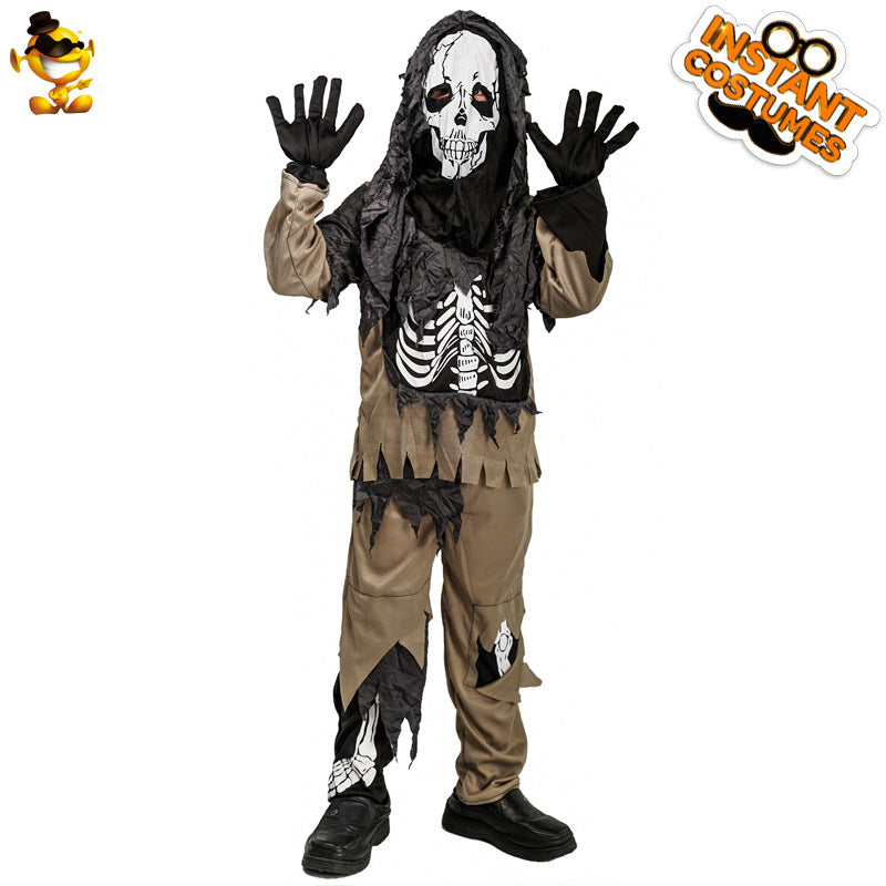 Halloween Boy Horror Skull Costume Party Outfit Stage Wear Cosplay Clothing Wholesale Distribution