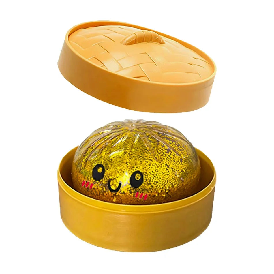 Oversized Glitter Dumpling Squishies Soft Slow Rebound Sensory Squeeze Toy Relief Anxiety Fidget Stress Ball Office Gifts