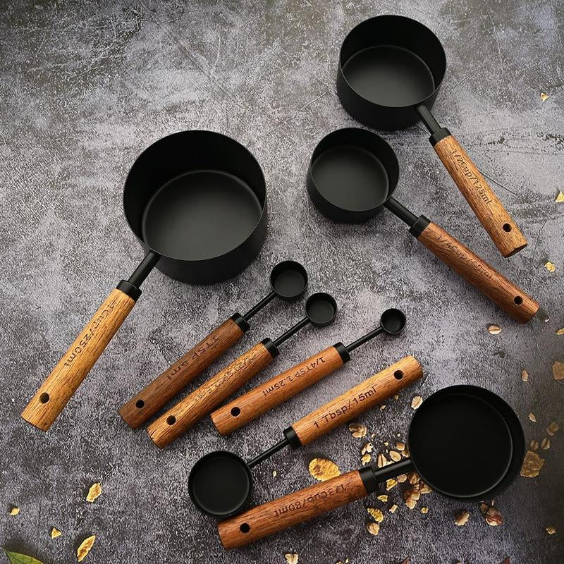 Stainless Steel Measuring Cup Set, Measuring Cup Included, 4/8 Counts Multifunctional Measuring Spoon with Handle, Kitchen Measuring Utensils, Kitchen Accessories