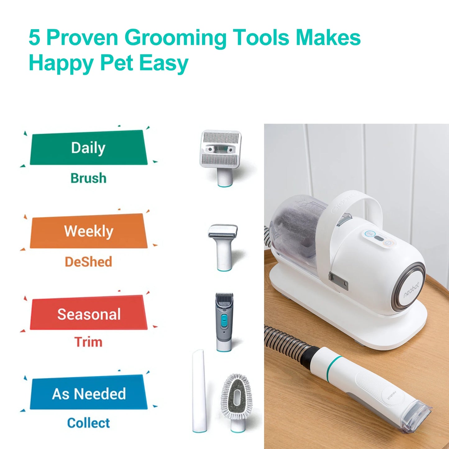 Neakasa Cat Dog Accesorios Para Mascotas Supplies Products Hair Remover Vacuum Cleaner Pet Grooming Brush Hair Clipper Tools Kit