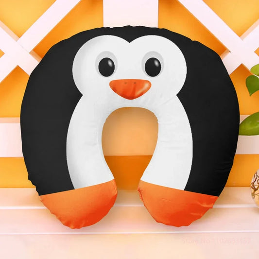 Cute CINS Style Animal Dinosaur Penguin Travel Neck Pillow U-Shaped Cartoon Inflatable Cushion For Kids Adults Family Friends