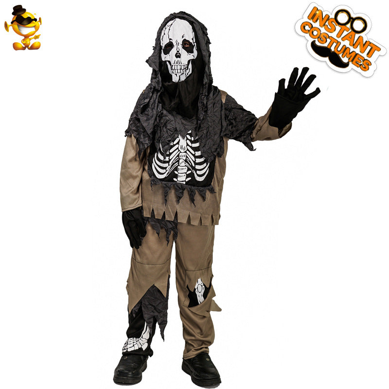 Halloween Boy Horror Skull Costume Party Outfit Stage Wear Cosplay Clothing Wholesale Distribution