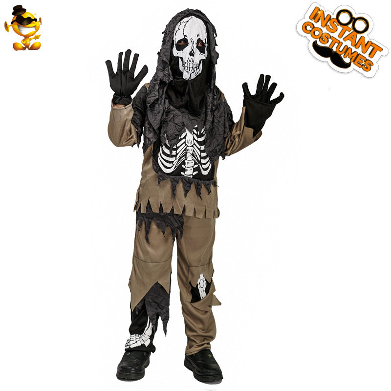 Halloween Boy Horror Skull Costume Party Outfit Stage Wear Cosplay Clothing Wholesale Distribution