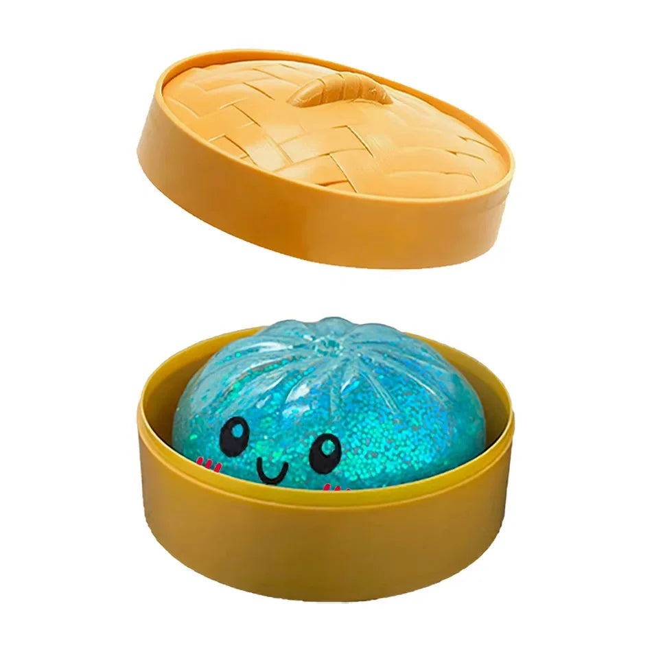 Oversized Glitter Dumpling Squishies Soft Slow Rebound Sensory Squeeze Toy Relief Anxiety Fidget Stress Ball Office Gifts