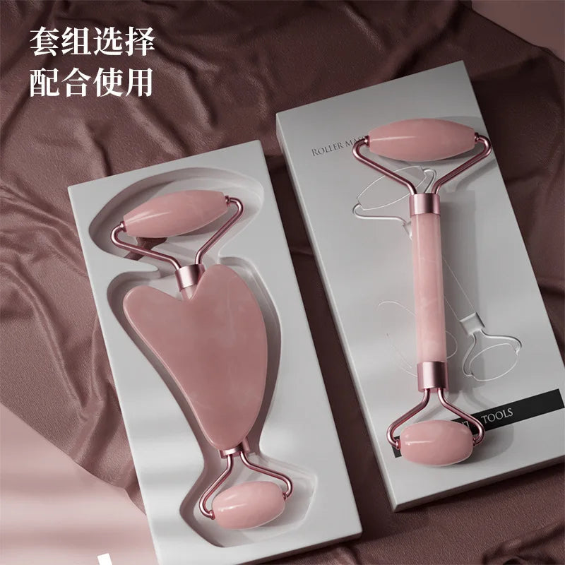 Resin Roller Massager Set Portable Non Jade Facial Beauty and Relaxation Massager Dual Head Massage Stick Health and Wellness