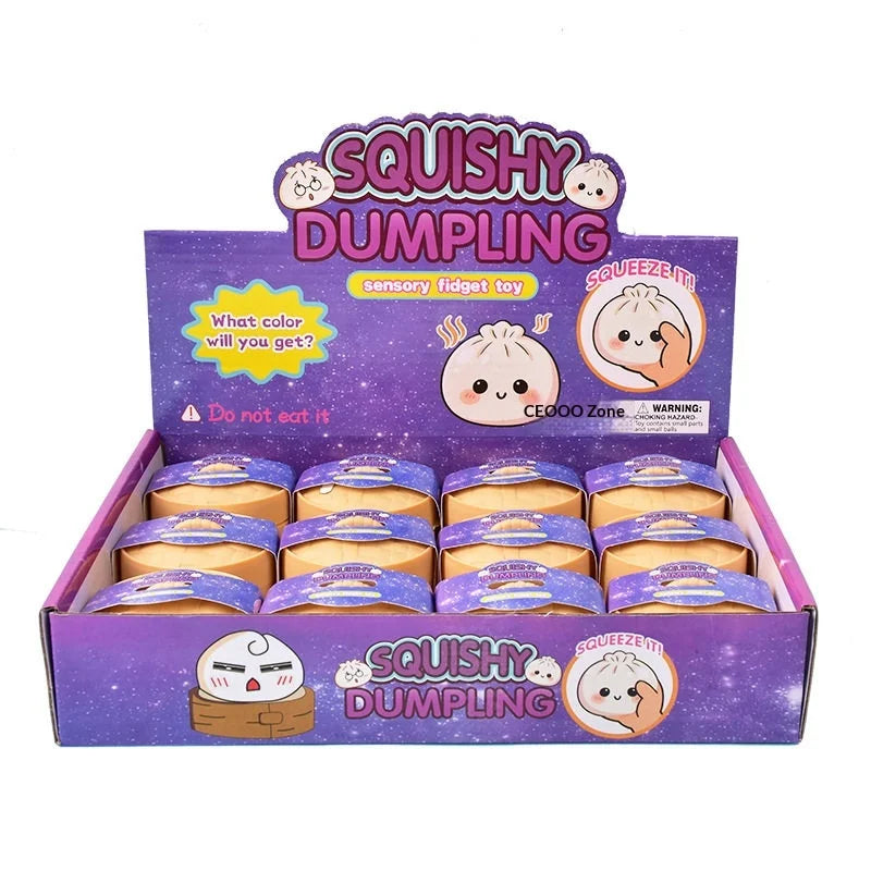 Glitter Colorful Dumpling Squishy Stress Ball Slow Rebound Squeeze Toy Decompression Prank Surprise Blind Box Gift