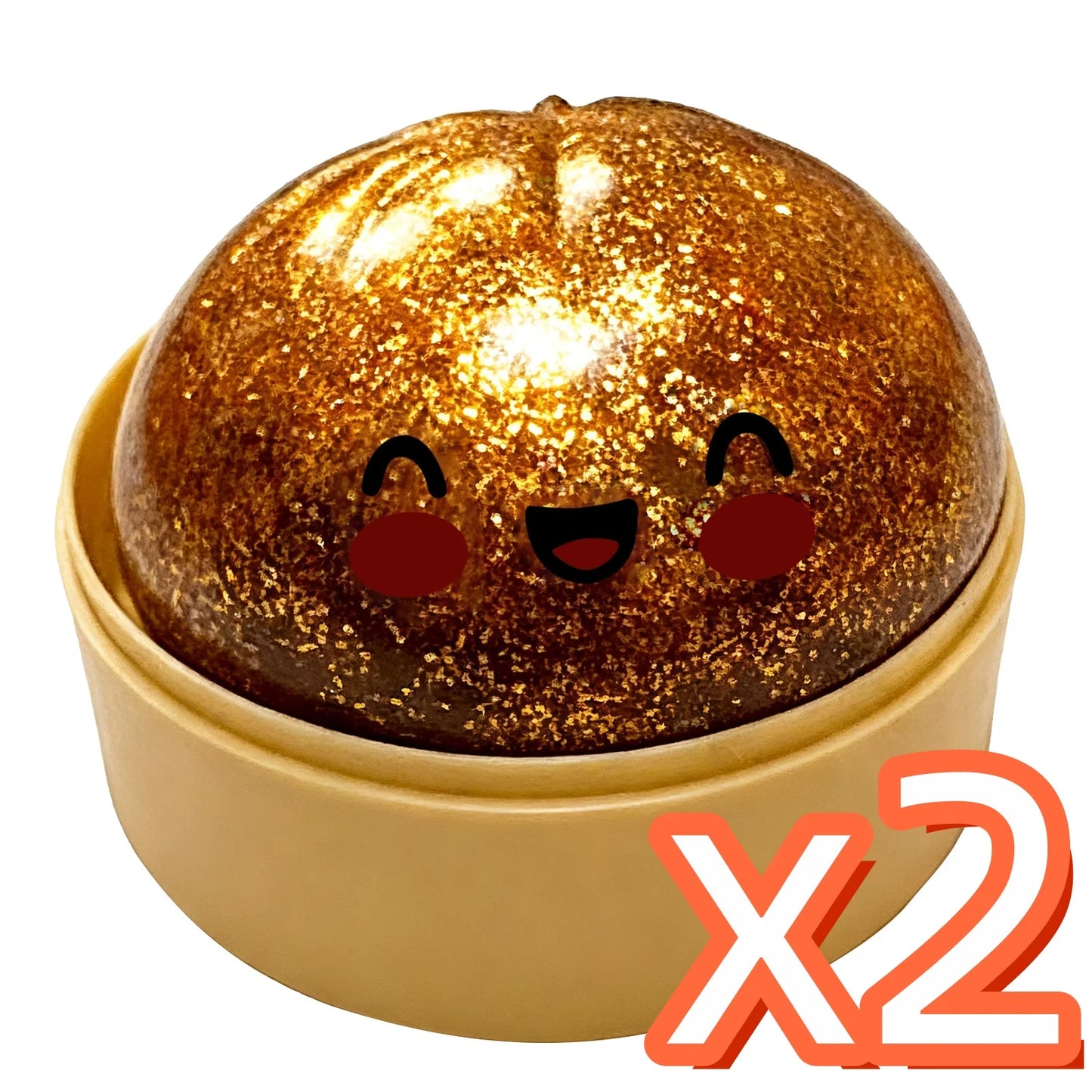 Gold Glitter Dumpling Squishy Toy Box Soft Slow Rising Fidget Toys Real Adults Anxiety Relief Squeeze Toy For Adults & Teens