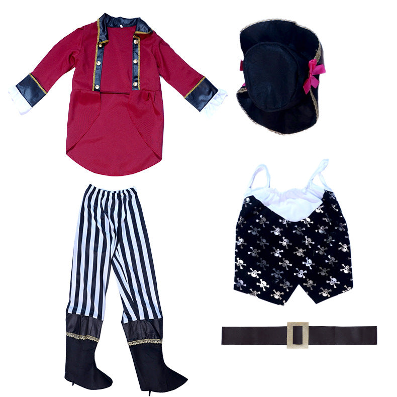 Halloween Pirate Costume Party Outfit Women's Pirate Clothing Kids Caribbean Pirate Captain Dress