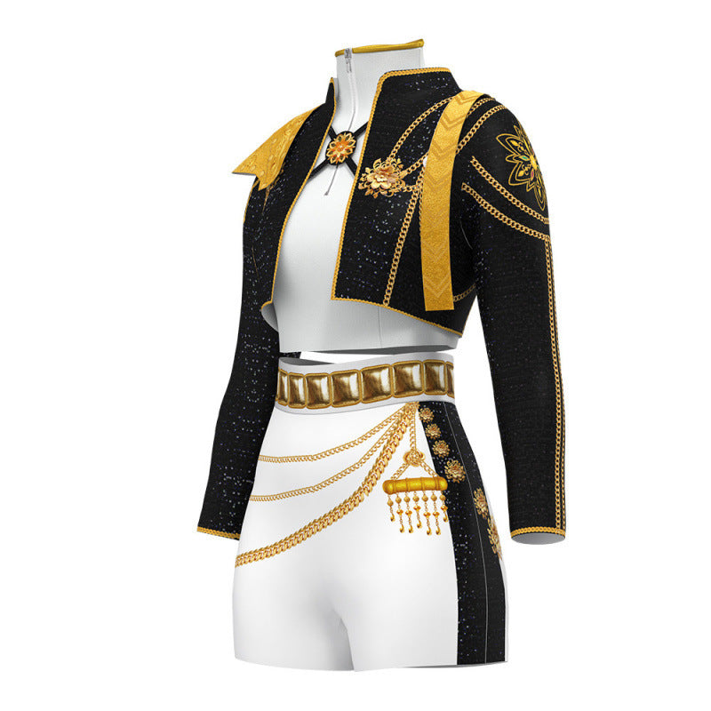 Children's Halloween K-pop Witch Girl Group Cosplay Costume AnimeStage Performance Outfit
