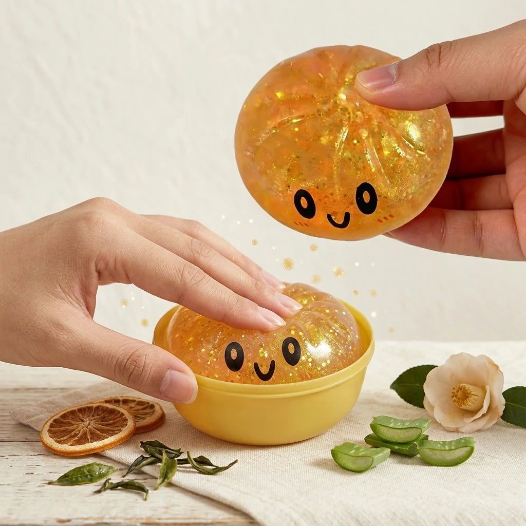 Gold Glitter Dumpling Squishy Toy Box Soft Slow Rising Fidget Toys Real Adults Anxiety Relief Squeeze Toy For Adults & Teens