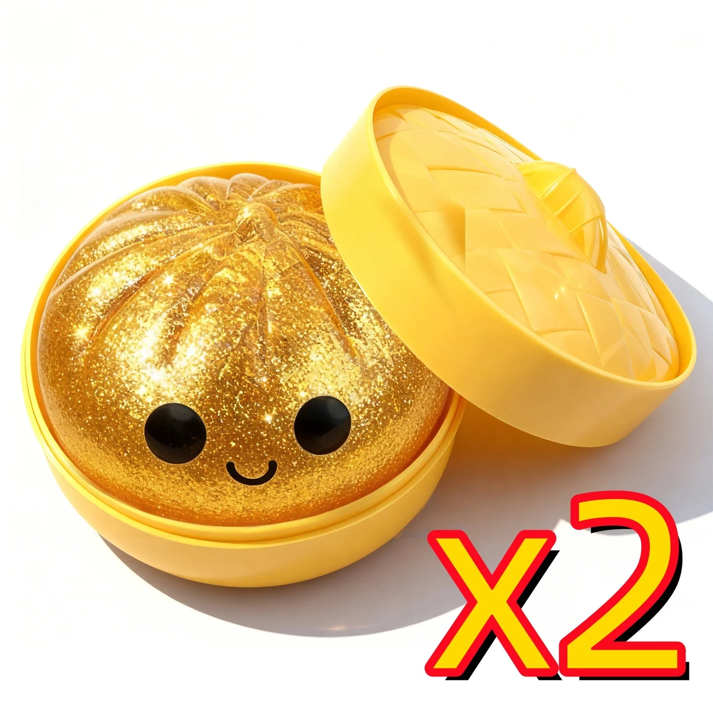 Gold Glitter Dumpling Squishy Toy Box Soft Slow Rising Fidget Toys Real Adults Anxiety Relief Squeeze Toy For Adults & Teens