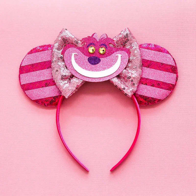 Disney Alice in Wonderland Ears Headbands Women Cosplay Red Queen Mad Hatter Hairband Kid Festival Cheshire Cat Hair Accessories