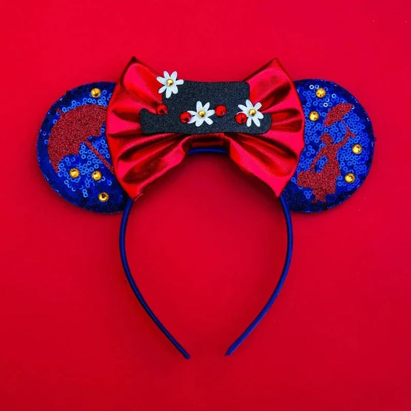 Disney Alice in Wonderland Ears Headbands Women Cosplay Red Queen Mad Hatter Hairband Kid Festival Cheshire Cat Hair Accessories