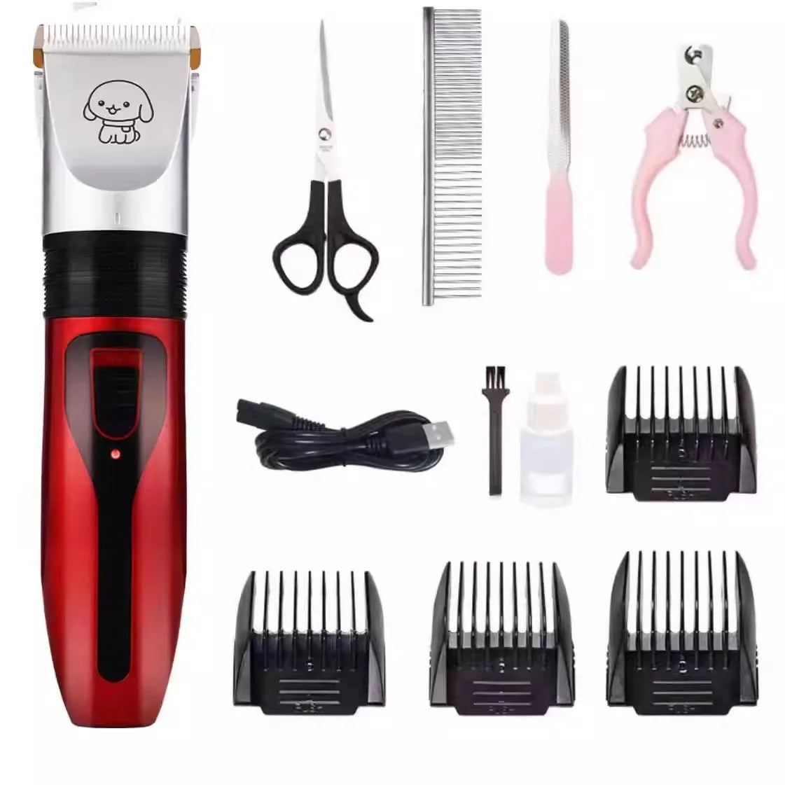 Pet Grooming Clippers Set Dog Hair Trimmer  Fur Remover Tool Kit Professional Pet Care Maintenance Equipment