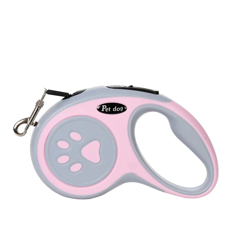 3M 5M Nylon Traction Rope Retractable Dog Leash Roulette Style Walking Lead for Puppies Large Dogs and Cats