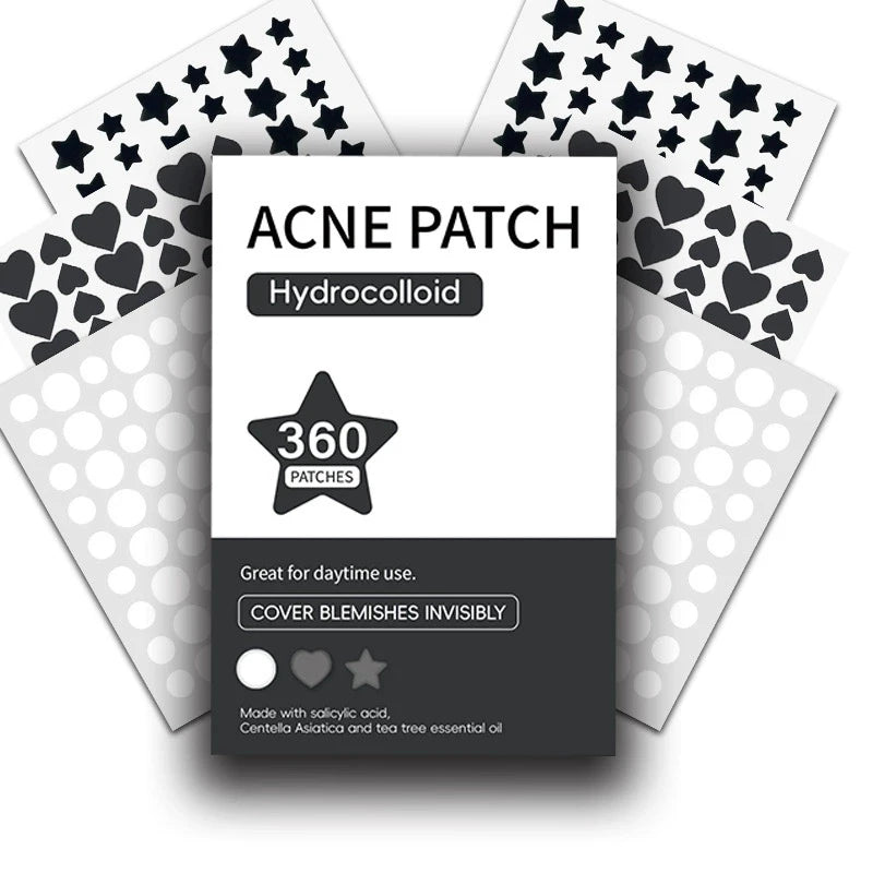 360Pcs Colorful Invisible Pimple Removal Anti-Acne Hydrocolloid Patches Spots Marks Concealer Beauty Makeup Tool Repair Sticker