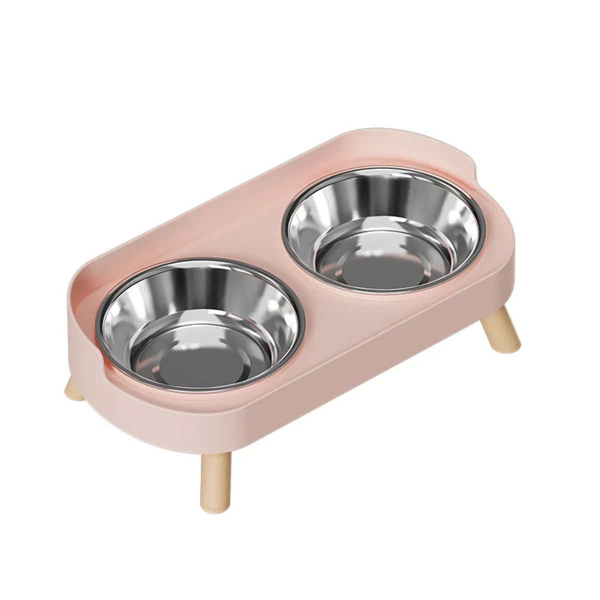 Dog Cat Feeding Double Bowl Colorful Dopamine Design Large Capacity Stainless Steel Water Bowl Home Pet Supply