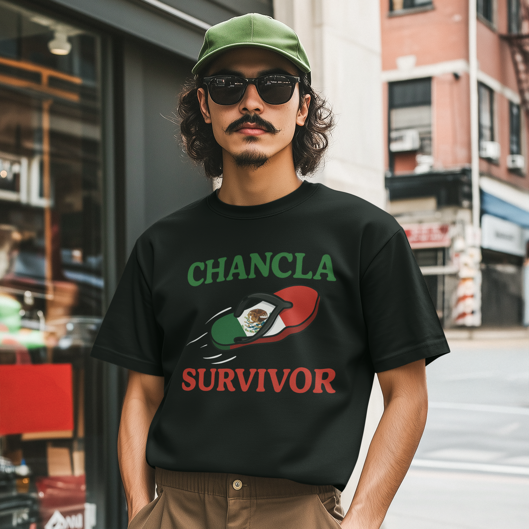 Mexican Chancla Survivor T-shirt | Chancleta Joke Design Latino Pride Funny Viral Tees | Mexico | Unisex